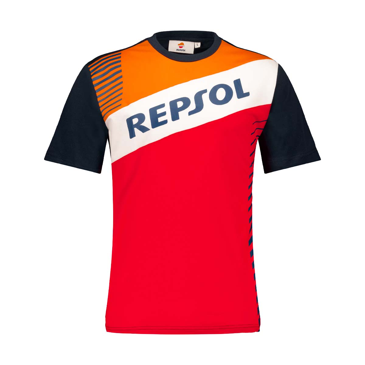 Camiseta Repsol Racing 2024 Azul, roja y naranja Hombre